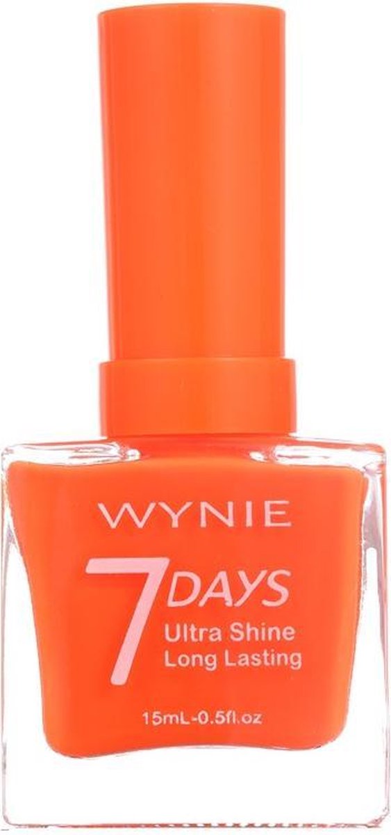 Wynie - Nagellak 7 Days Ultra Shine Long Lasting - Oranje - 1 flesje met 15 ml inhoud - Nummer 408