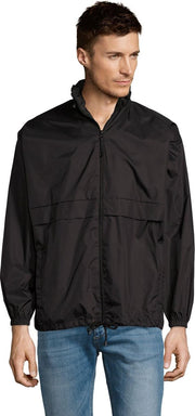 SOLS Unisex Surf Windbreaker Lichtgewicht Jasje (Zwart)