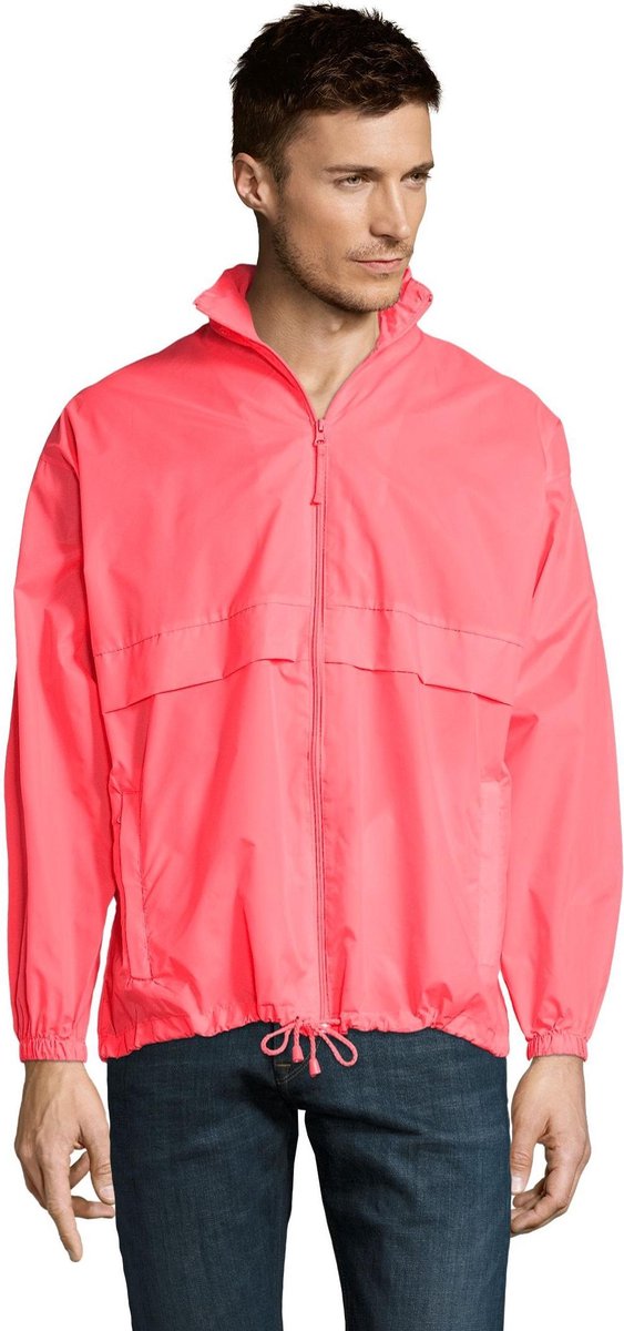 SOLS Unisex Surf Windbreaker Lichtgewicht Jasje (Neon-koraal)