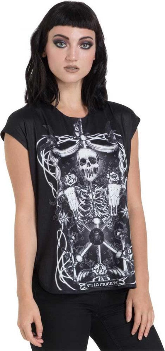 Jawbreaker Top -L- Muerte Tarot Tarot kaart dood Zwart