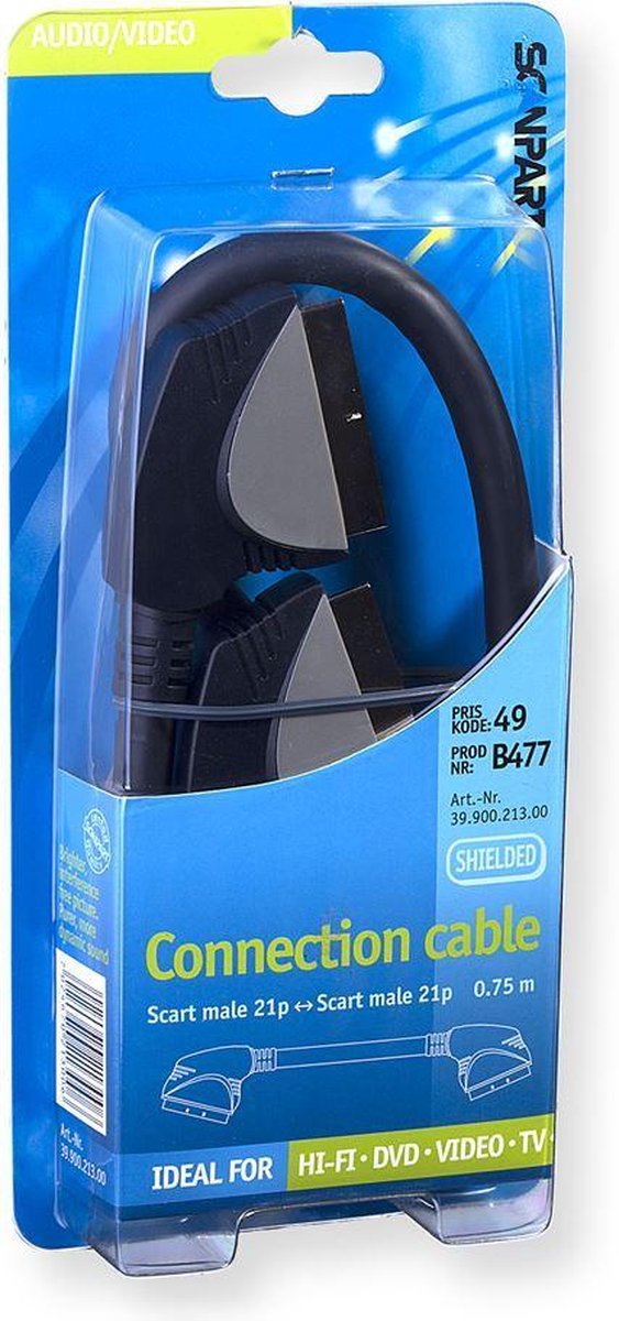 aansluitkabel Scart 21p(M)-(M) 0