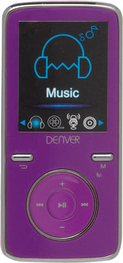 Denver MPG-4054NRC - MP3 speler - MP4 speler - portable speler - 4GB geheugen - Paars