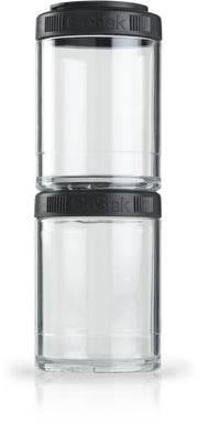 BlenderBottle GoStak - 2-Pack 150ml - Zwart. Handige container om je supplementen