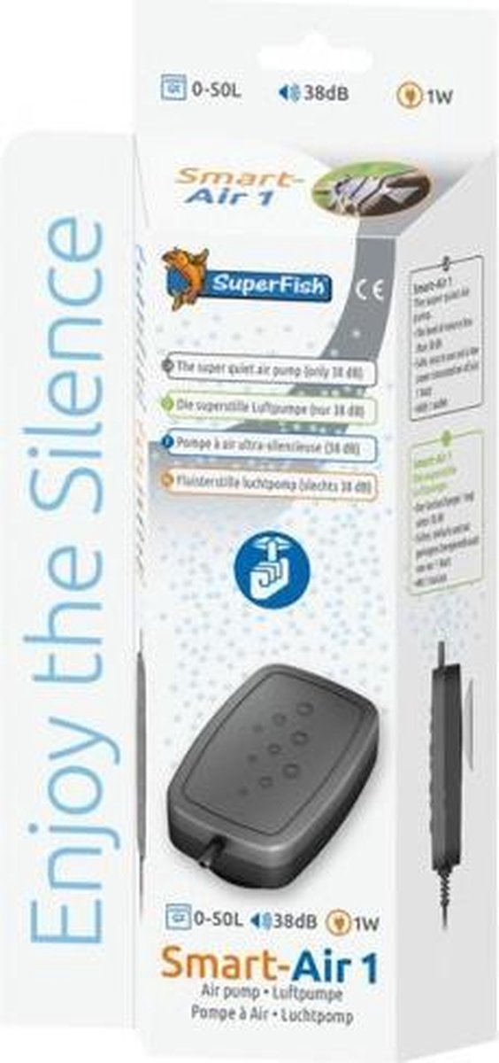 Superfish Smart-Air 1 Luchtpomp Aquarium - 19 L/H - 10 x 10 cm