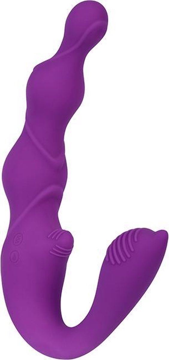 Evolved Strapless Strap-on met 3 motors - Roze