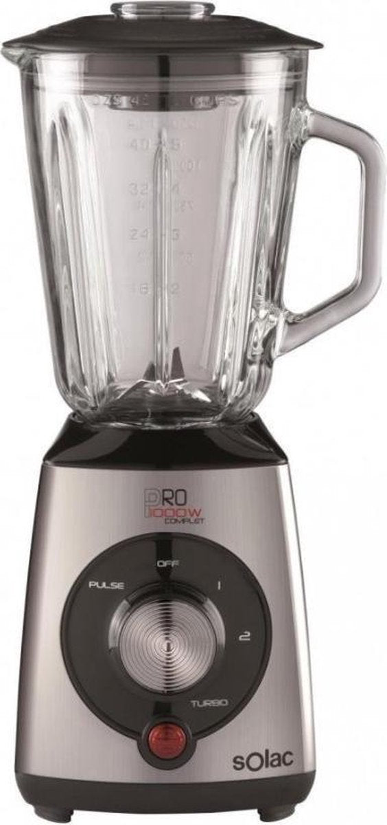 Solac BV5713 PRO 1000W Complet Blender 1000W 1.5L Zwart/RVS