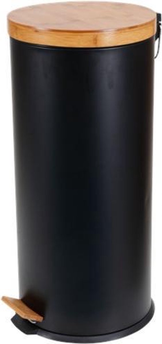 Pedaalemmer - 30 liter - Bamboe - Soft Close Deksel