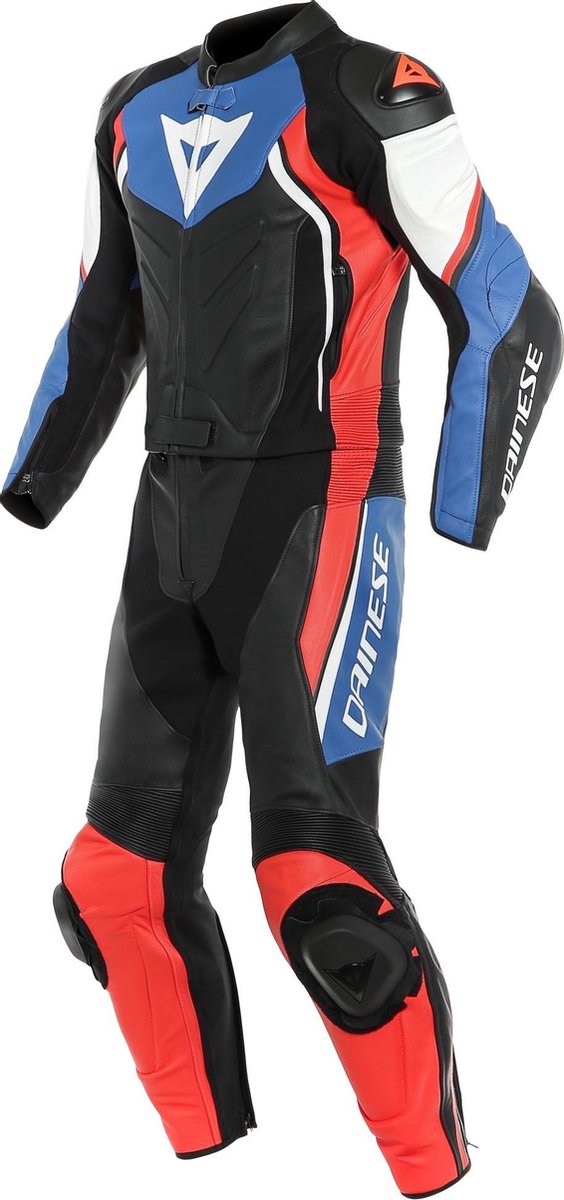 Dainese Avro D2 Black Black Red-Fluo 2PCS Suit 56