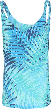 Cassis - Top met tropische print - Turquoise