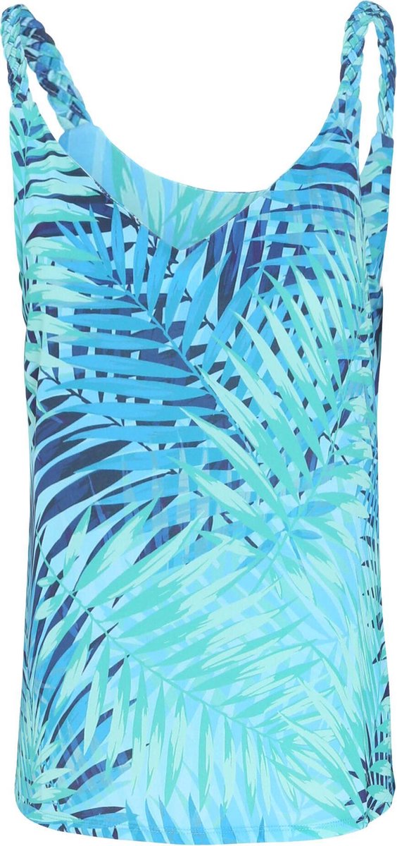 Cassis - Top met tropische print - Turquoise