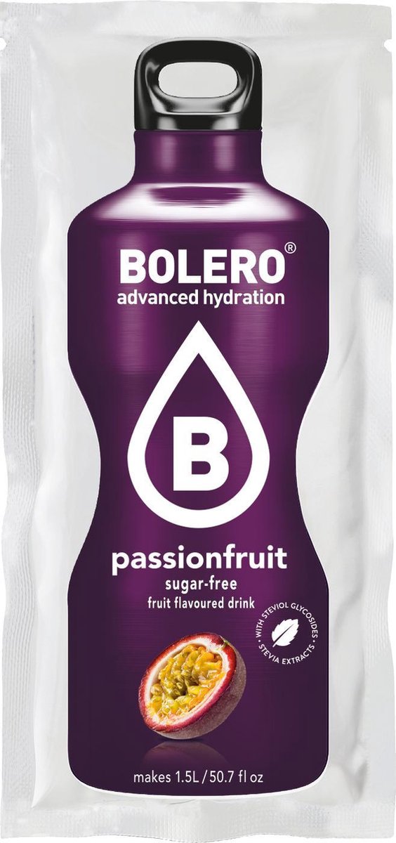 Suikervrije limonade sticks passion fruit - 60 x 3g