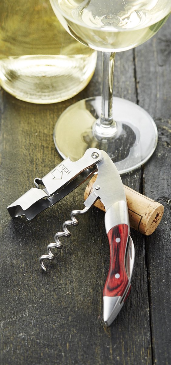 Point-Virgule Kurkentrekker - Kelnersmes - Prestige - Rood Hout