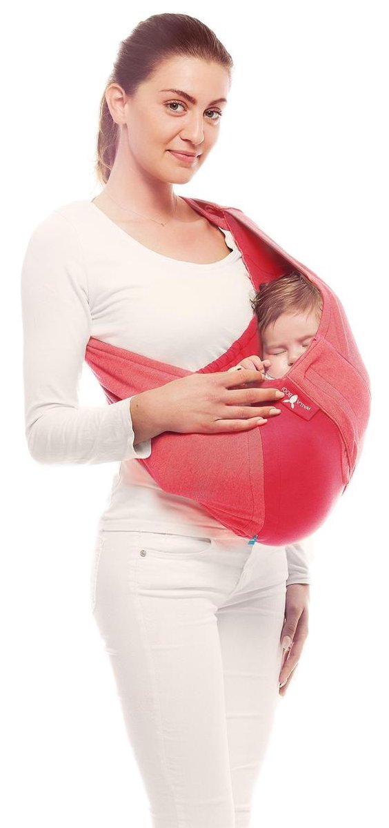 Wallaboo ergonomische draagdoek - sterk elastisch katoen - 3 draagposities - vanaf 3
