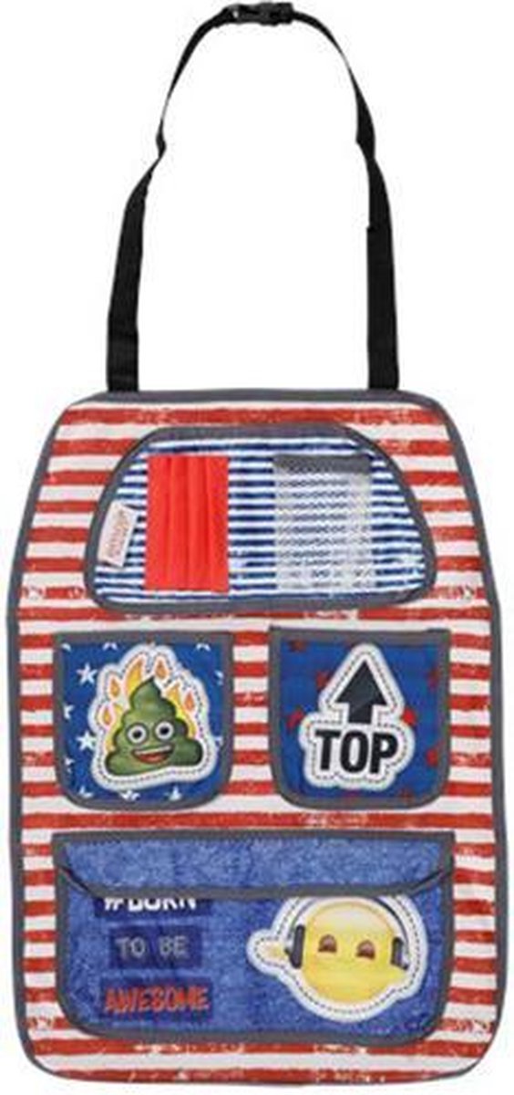 Emoji Auto Organiser - Blauw / Rood - 40 x 60 cm