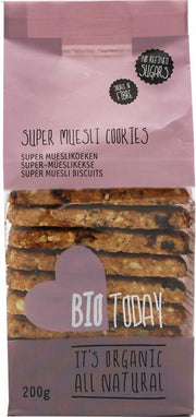 BioToday Biologische Verantwoorde Super muesli koeken (Doos van 10 verpakkingen van 200 gram)