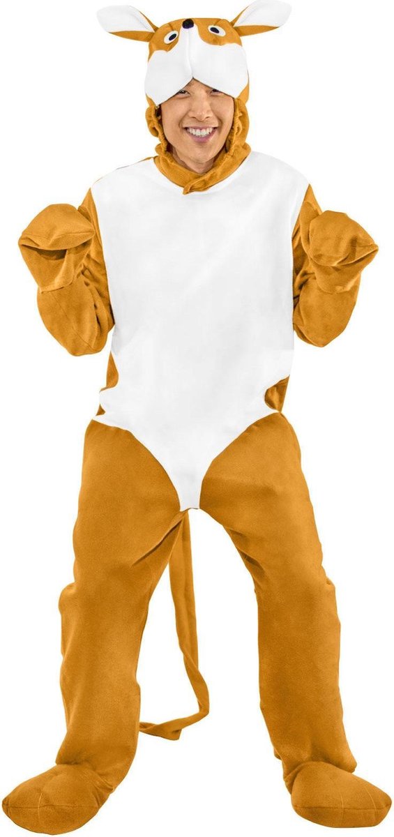Angel's - Lichtbruine kangoeroe outfit voor volwassenen - M / L - Volwassenen kostuums