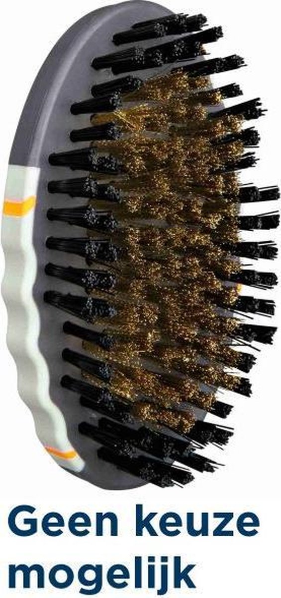 Borstel - nylon - ovaal met messing