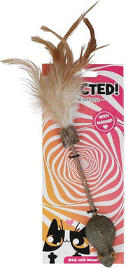 Addicted Stick with mouse and feathers