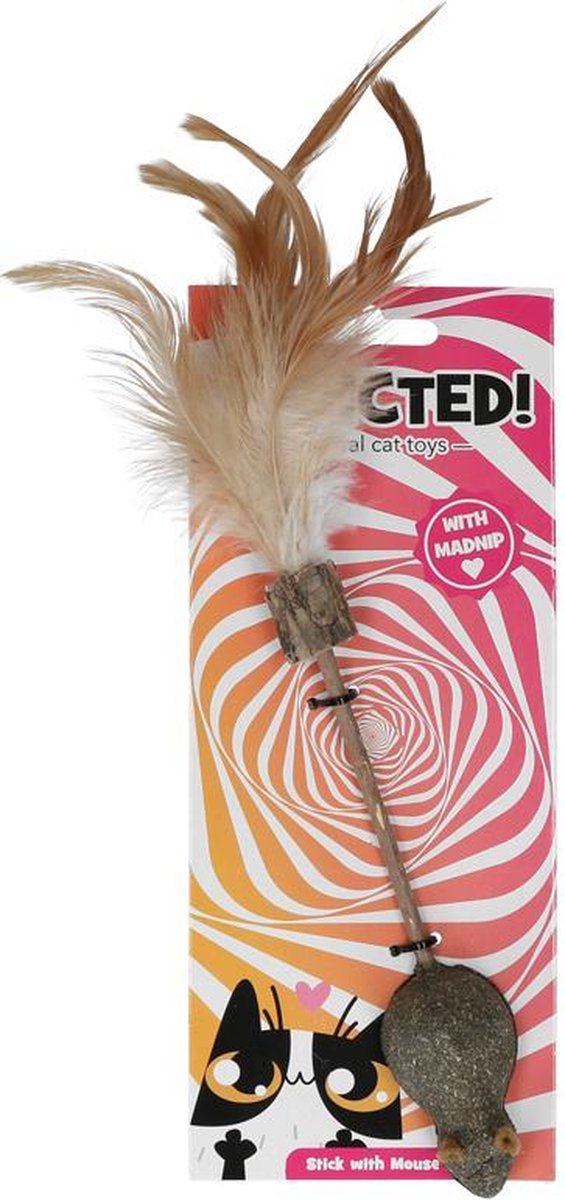 Addicted Stick with mouse and feathers