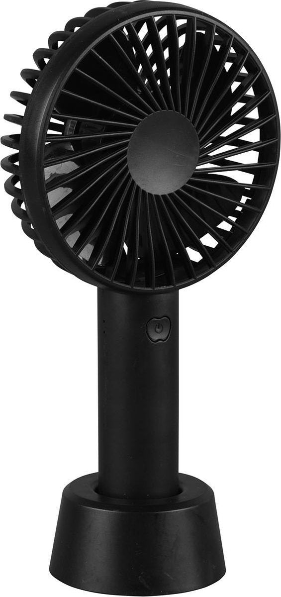 Ventilator met Water op Batterijen - Torna Wando - Mini Tafelventilator - USB Oplaadbaar - Rond - Mat Zwart