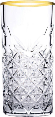 Paşabahçe Timeless Retro - Longdrink - Gouden Rand - 30 cl - 4 Stuks