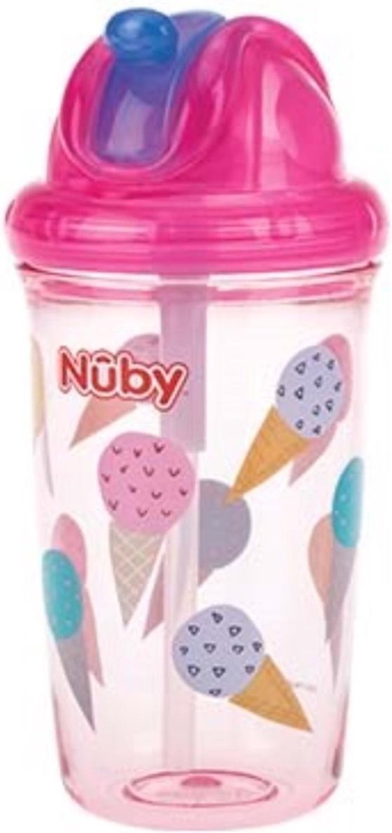 Nuby Flip-it Antilekbeker Uit Tritan 300ml Roze 12m+