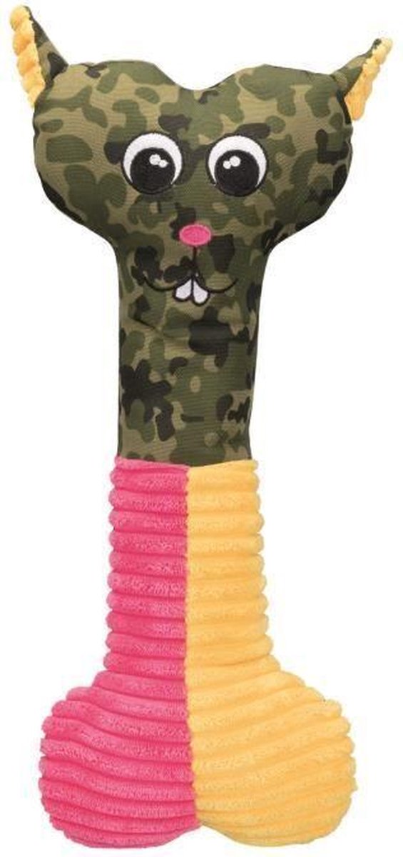 TRIXIE Pluche bot 40 cm - camouflage groen en geel - voor hond
