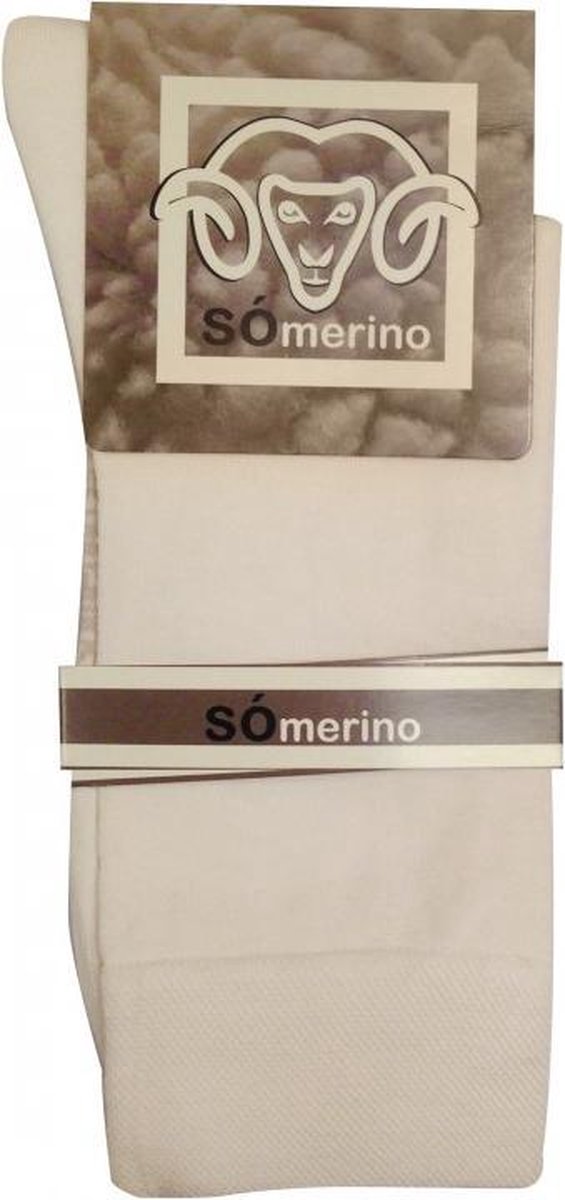 2-Pack Zachte Dunne Merino Wollen Sokken S15 - Unisex - ecru - Maat 35-38