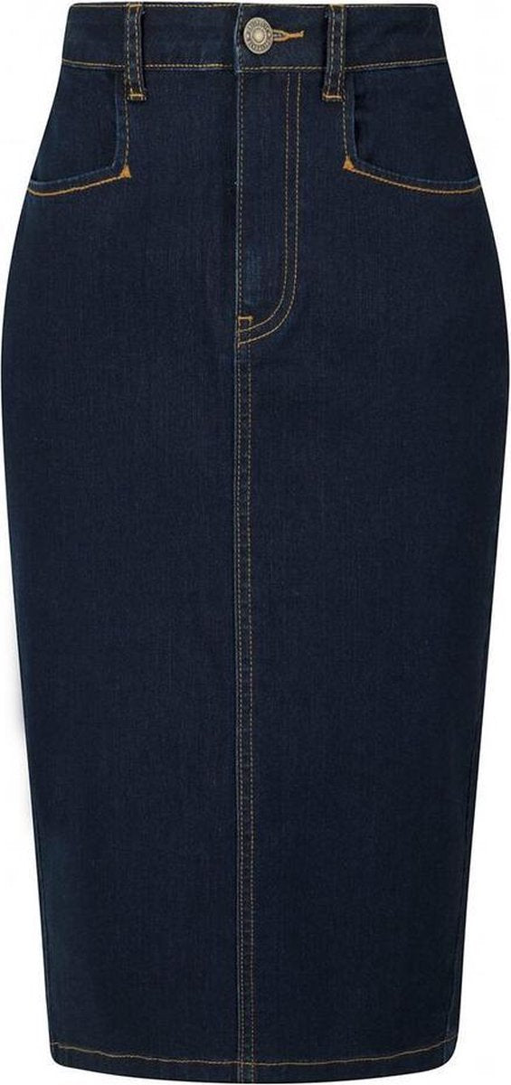Collectif Angela Denim 50's Pencil Rok Navy