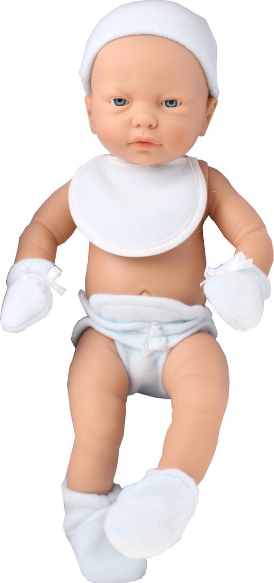 Falca Babypop Met Kinderdeken 40 Cm Blauw