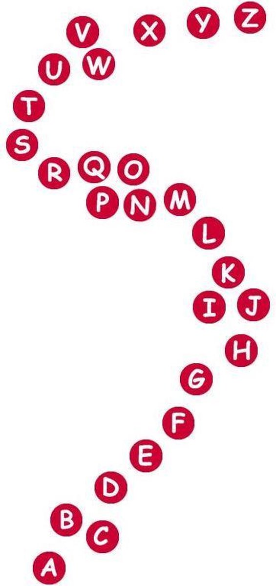 Beweegbaan vloerstickers Alfabet - Educatief bewegend leren