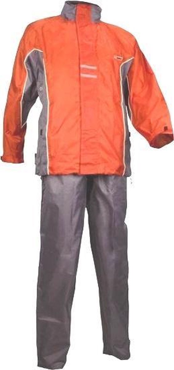Ralka Regenpak Senior Unisex Oranje/Grijs Maat XL