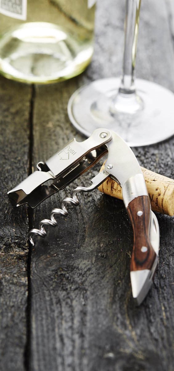 Point-Virgule Kurkentrekker - Kelnersmes - Prestige - Donkerbruin Hout