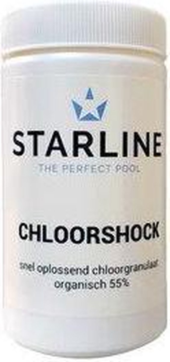 Starline Premium Chloor shock/choc 55% - 1 kg - Snelwerkend Chloor - Granulaat -