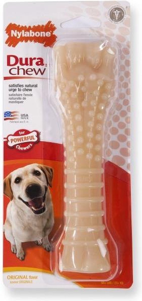 Nylabone Kauwbot Honden Original 25 X 11 Cm Nylon Wit