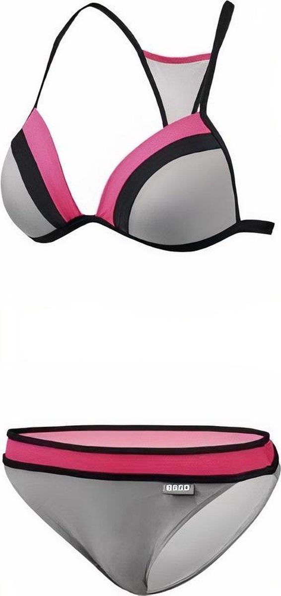 Beco Bikini B-cup Dames Polyamide Grijs/roze Maat 40