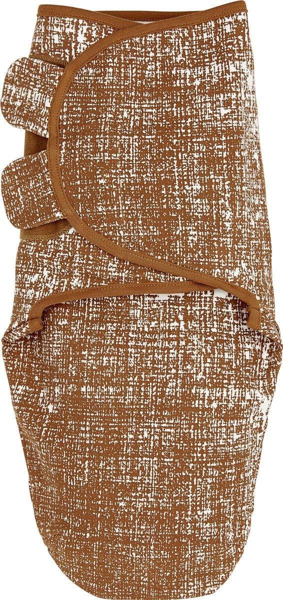 MEYCO | Swaddle | Inbakerdoek | 0-3 maanden | Fine Lines Camel | 100% Katoen