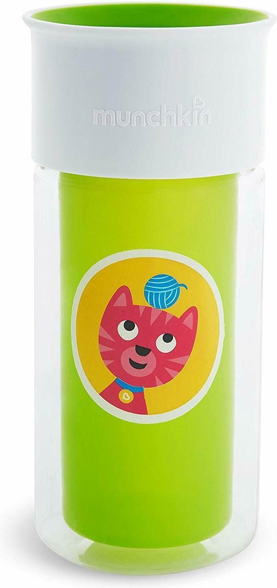 Munchkin Miracle 360 Isolerende Drinkbeker - Met personalisatie Sticker - Groen