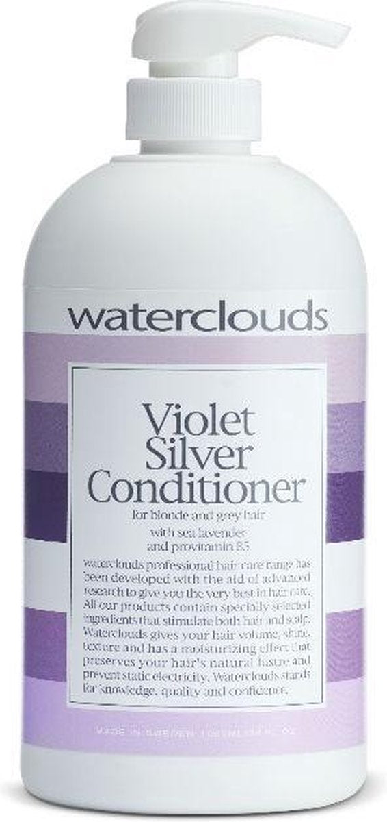 Waterclouds Violet Silver Conditioner - 1000ml met Pomp - Conditioner voor ieder haartype