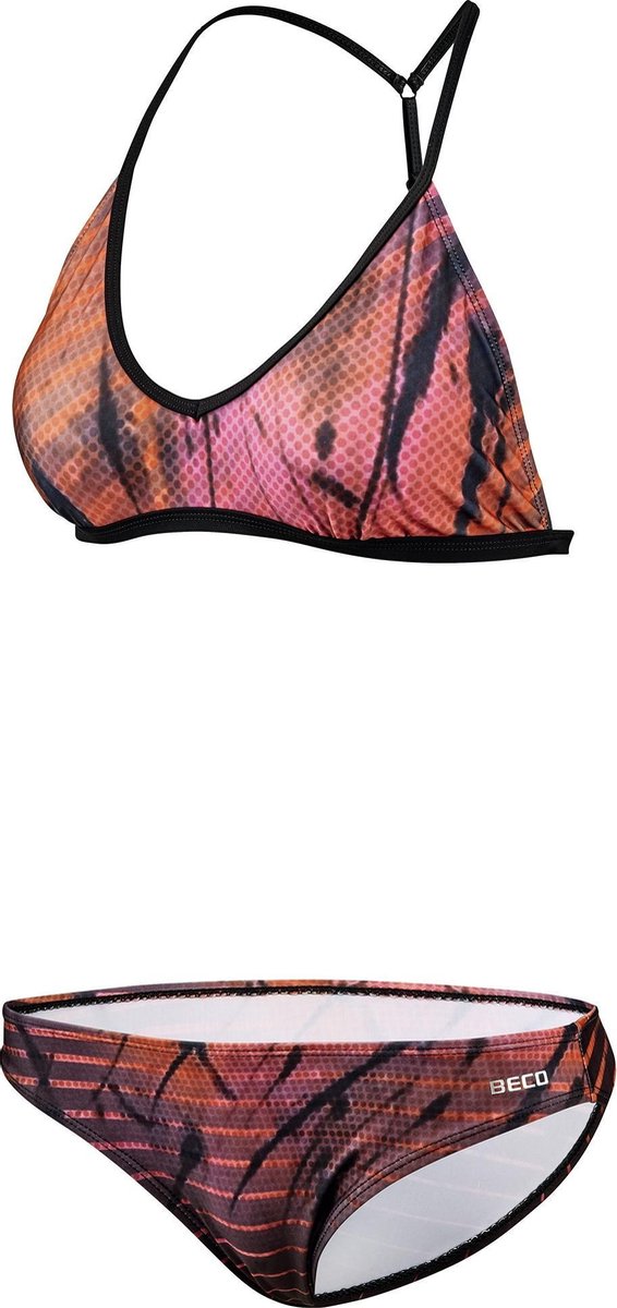 Beco Bikini B-cup Dames Polyester/polyamide Roze/zwart Maat 38