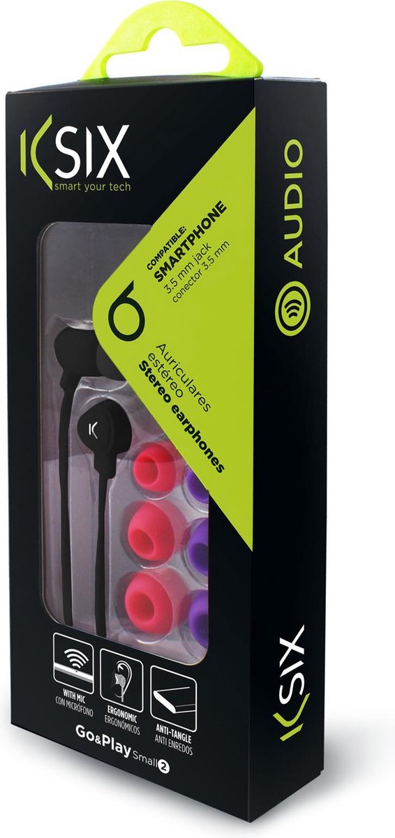 Ksix Go & Play Small 2 Headset In-ear Zwart