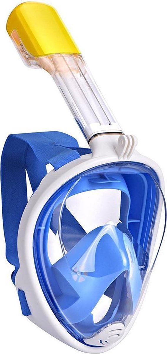Snorkelmasker met Go Pro Mount Blauw - Maat S/M