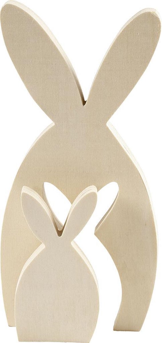 2in1 Figure. bunnies. H: 11.5+24.5 cm. depth 2 cm. W: 6.5+11.5 cm. 1 set