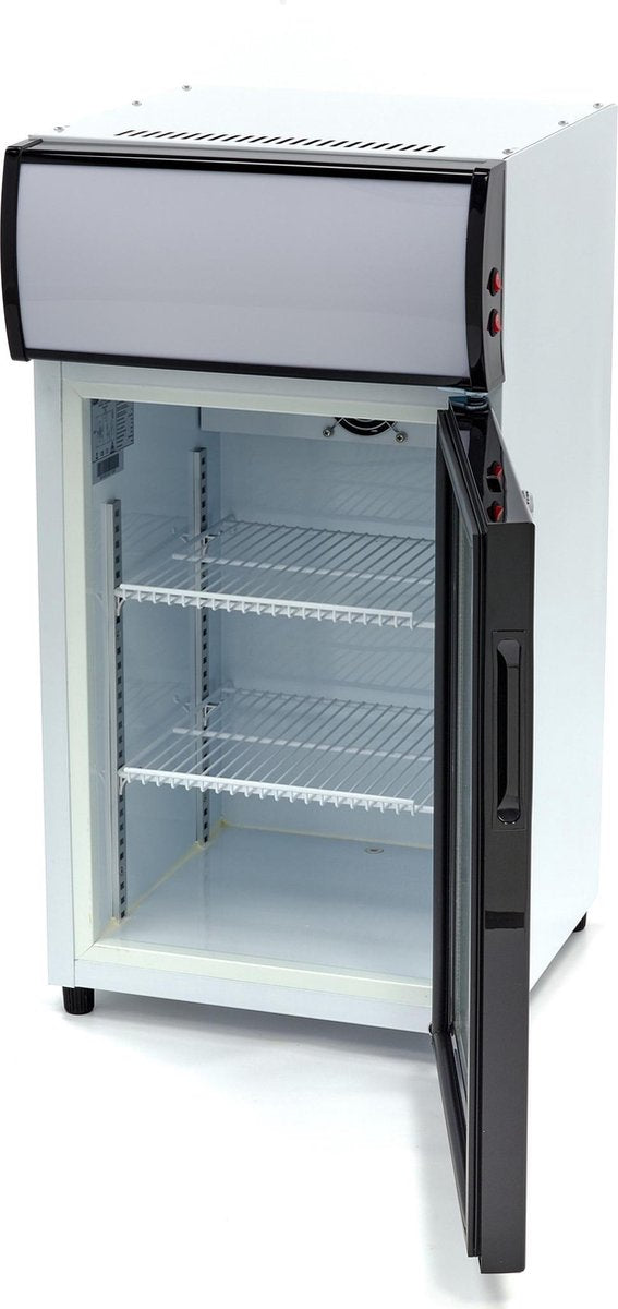 Barkoeling 50 Liter - Tafel Model - Dubbel Glas - met Slot - Temperatuur Controller - Incl. 2 RVS roosters - Drank Koelkast - Maxima
