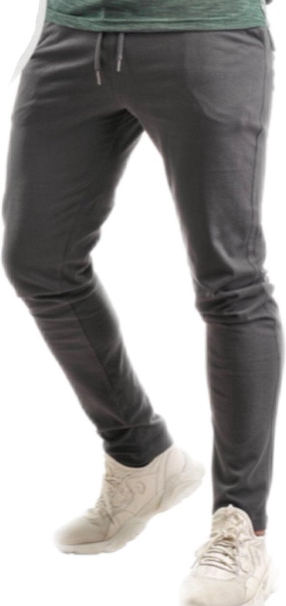Embrator mannen Joggingbroek met rechte smalle pijpen donkergrijs XL