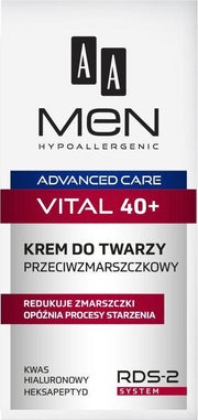Mannen Gezichtscrème Advanced Care Vital 40+ anti-rimpel gezichtscrème 50ml