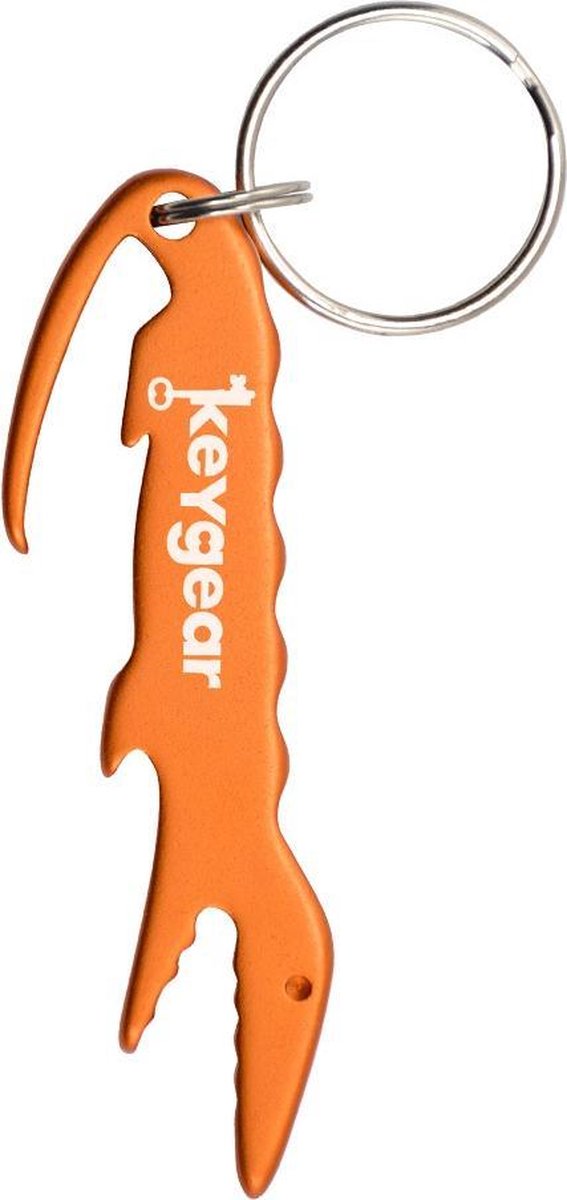 Keygear Flessenopener Sleutelhanger Krokodil 8 Cm Oranje