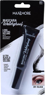 Max&More/Mascara/Zwart/Waterproof/Volume/10ml/Kleur/201/