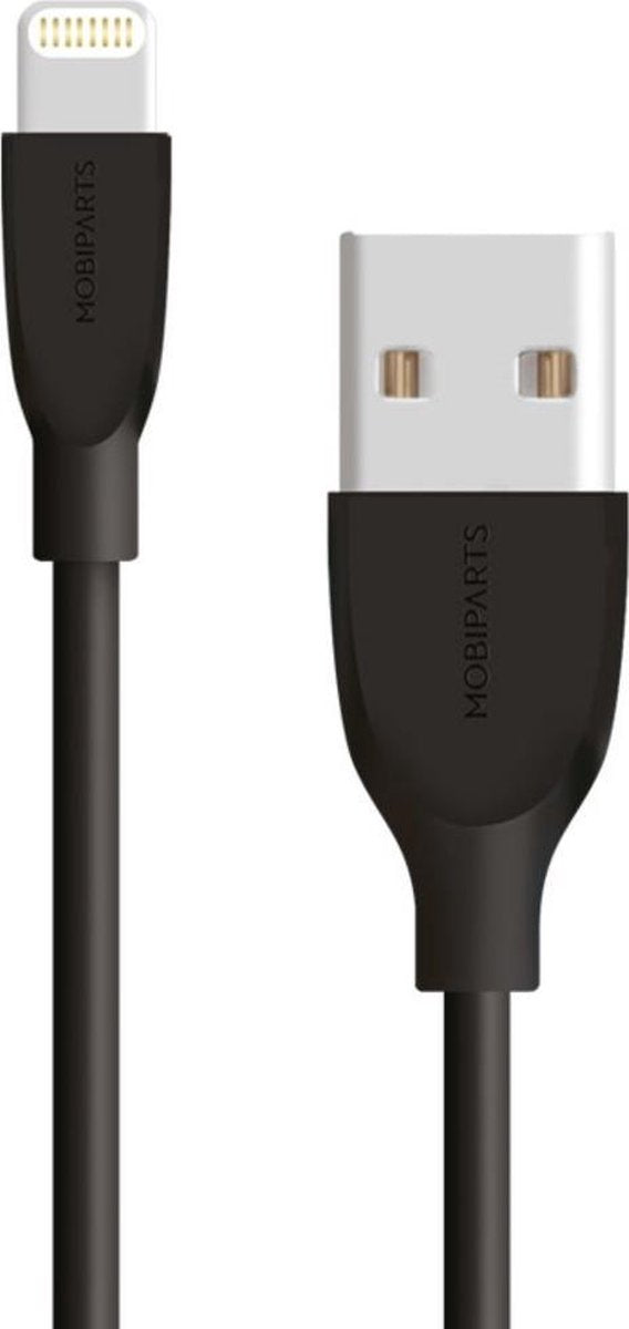 Mobiparts Lightning naar USB-A kabel - USB2.0 - tot 3A / zwart - 0