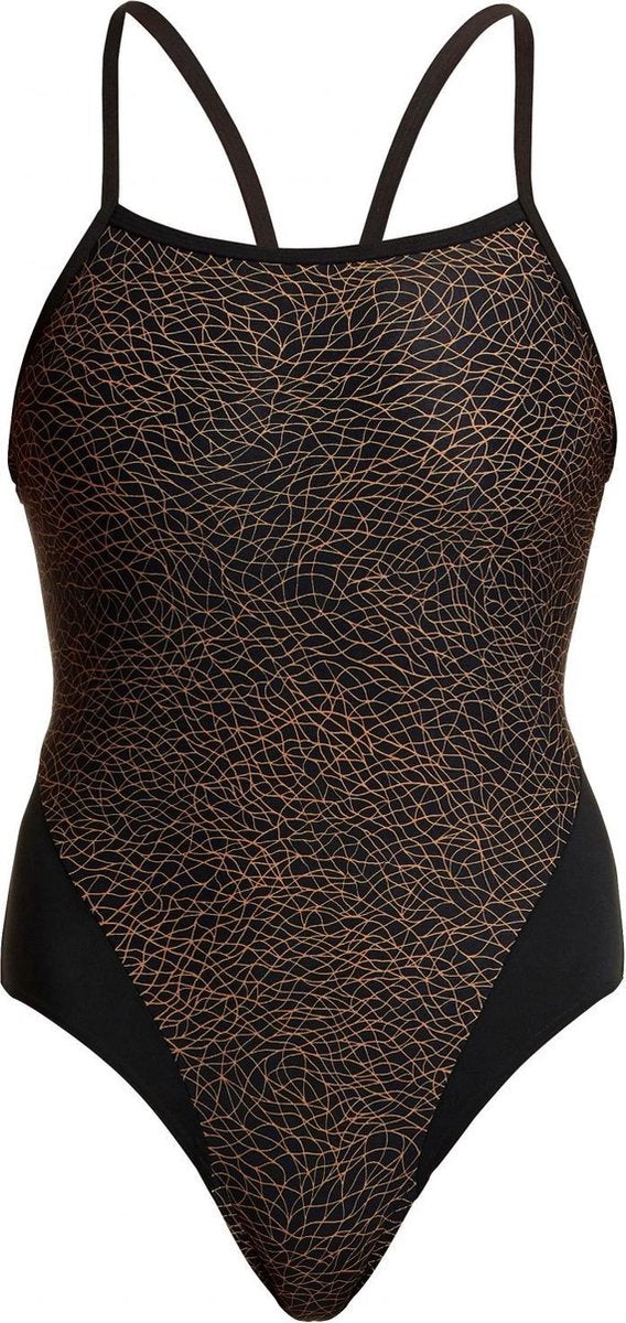 Leather Skin Single strap one piece - Dames | Funkita